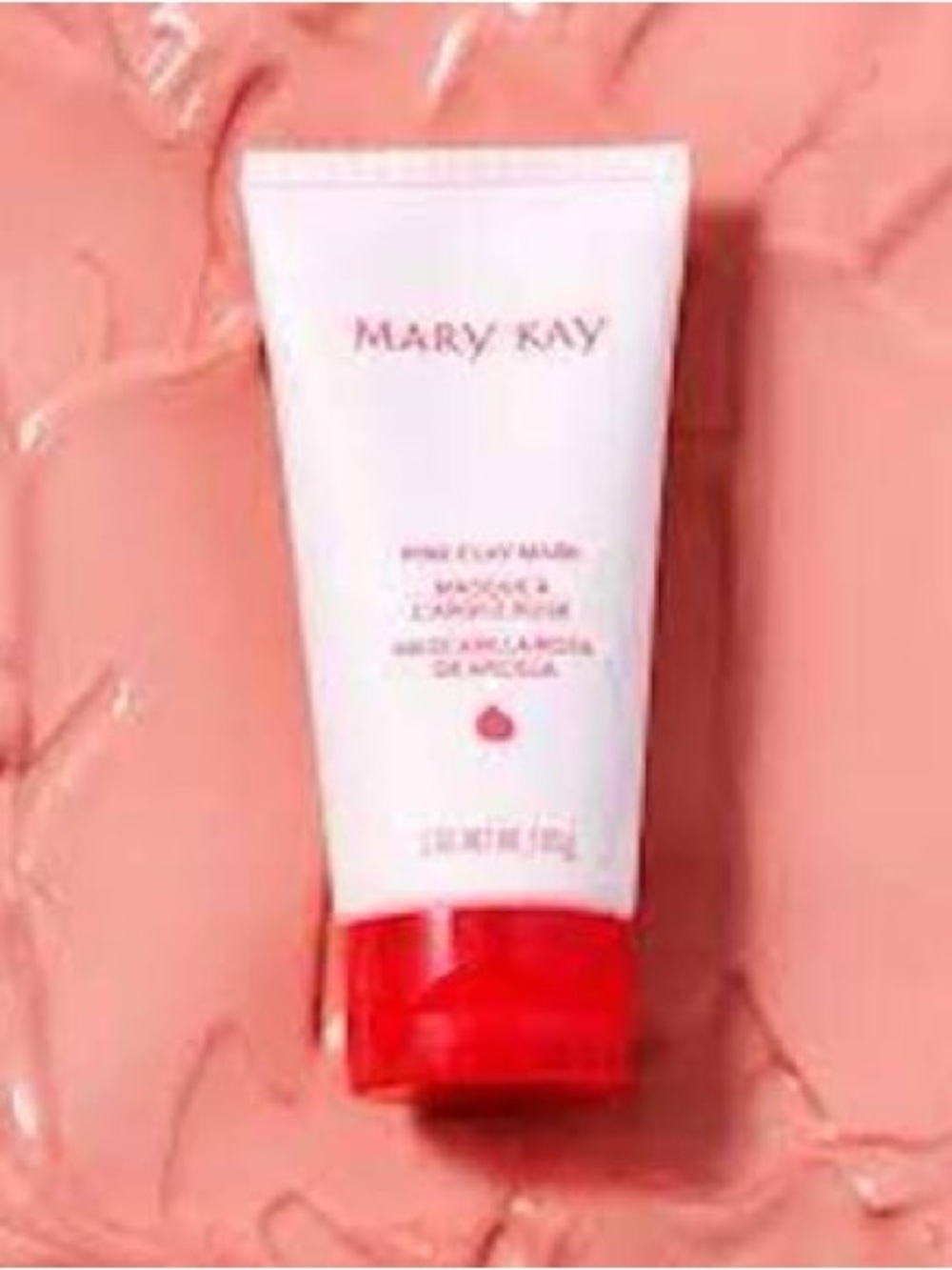 Mary Kay Pink Clay Mask Tube with Red Cap